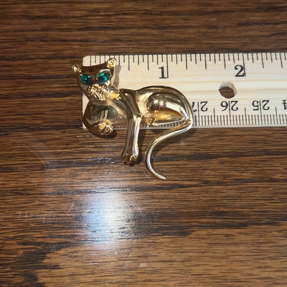 1970s Leopard 22K Triple Plated Gold Brooches 2 - Picture 4 of 6